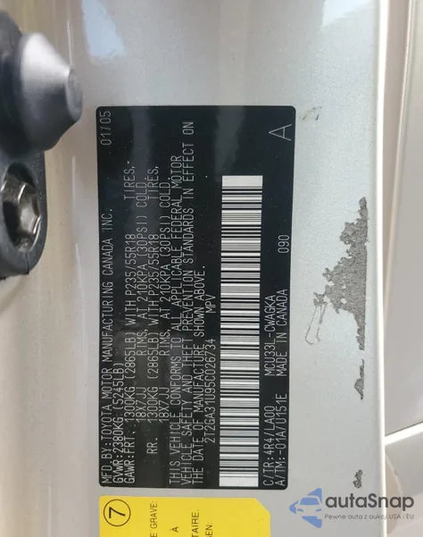 2005 Lexus Rx 330 from USA, damaged, VIN 2T2GA31U95C026734